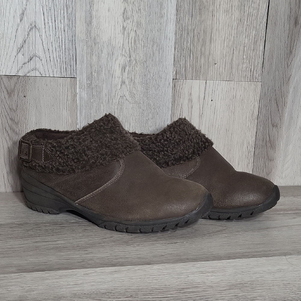 Eddie Bauer Womens 10M Bellingham Chelsea Slip On Mules Clogs Leather